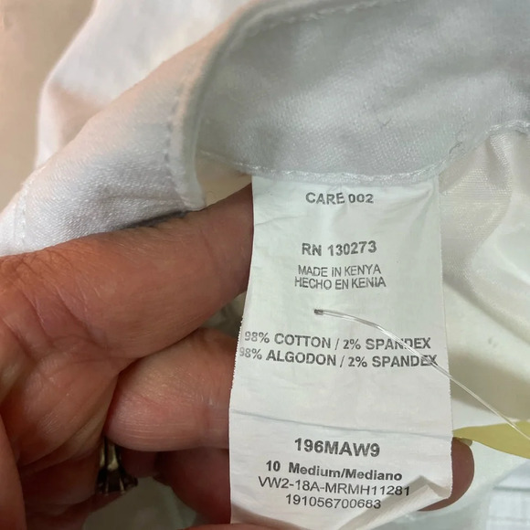 Rider by Lee midrise white shorts size 10 medium - Picture 6 of 6